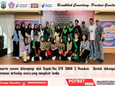 Tim lomba senam dari SMA Negeri 3 Nunukan
